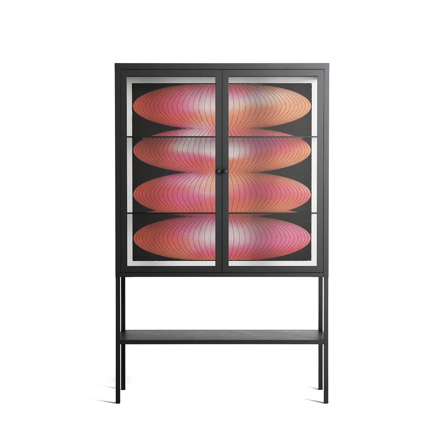 Repeating - Loft Cabinet - Alexander Khabbazi - Antracite - Clear glass