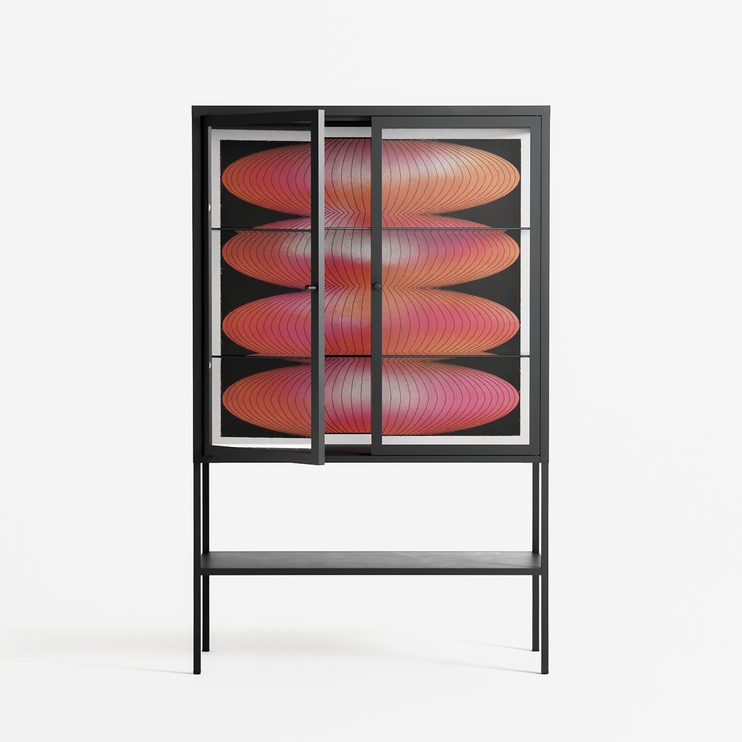 Repeating - Loft Cabinet - Alexander Khabbazi - Antracite - Clear glass