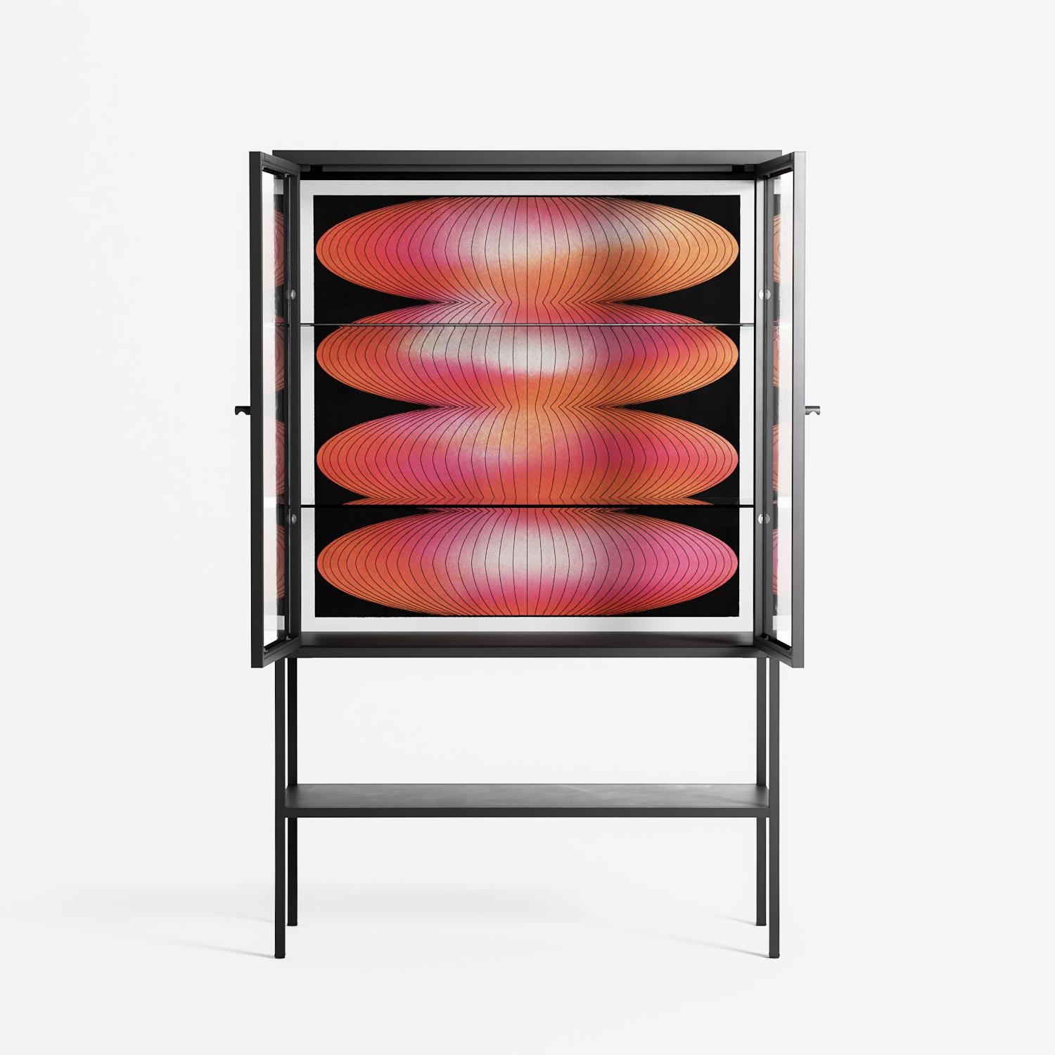 Repeating - Loft Cabinet - Alexander Khabbazi - Antracite - Clear glass