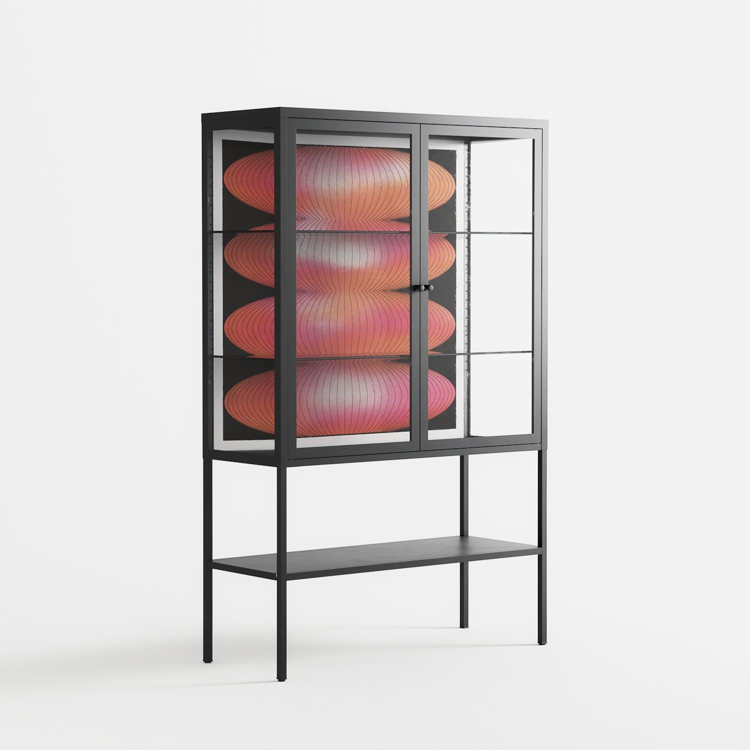 Repeating - Loft Cabinet - Alexander Khabbazi - Antracite - Clear glass