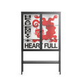 Heart Full - Loft Cabinet - Alexander Khabbazi - Antracite - Clear glass