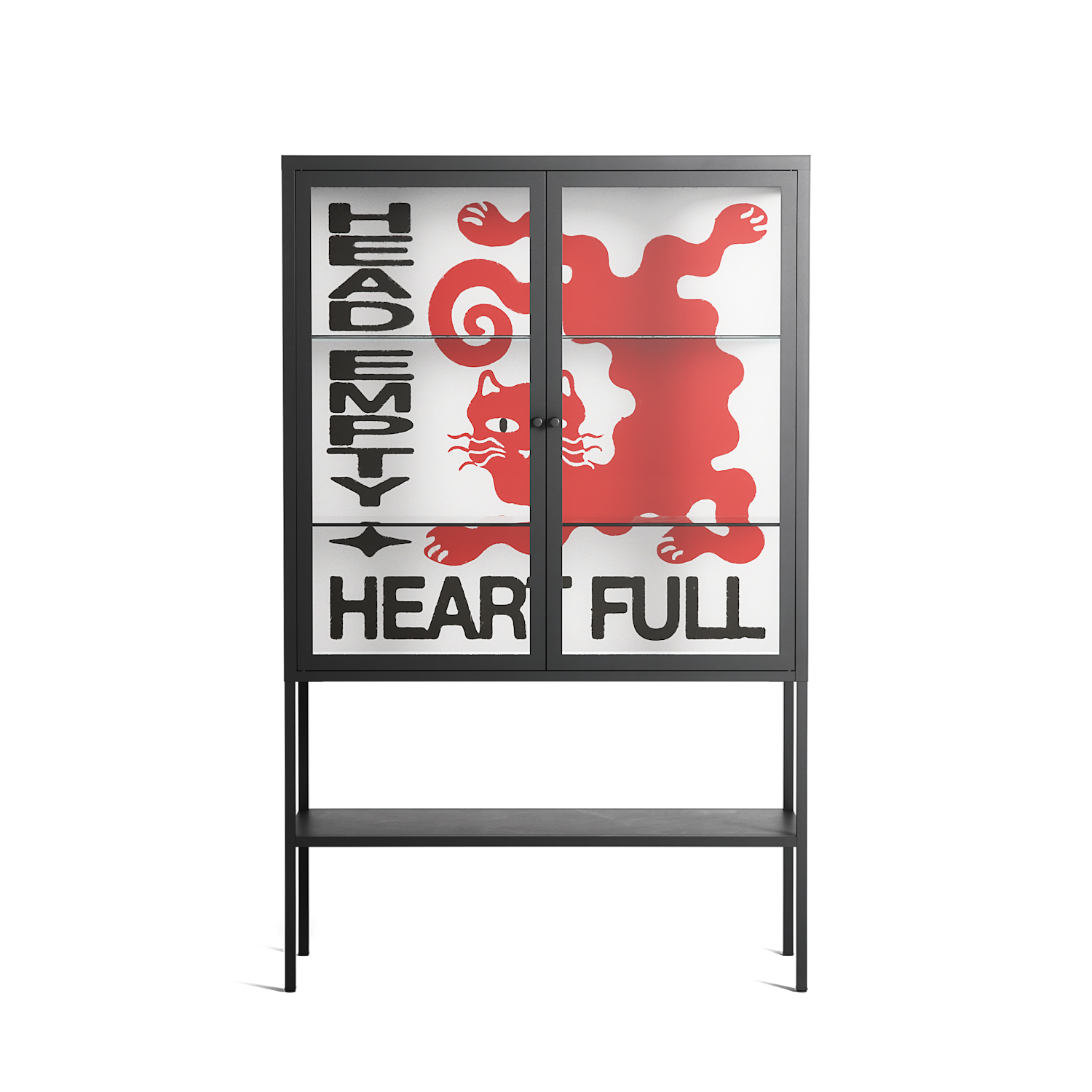 Heart Full - Loft Cabinet - Alexander Khabbazi - Antracite - Clear glass