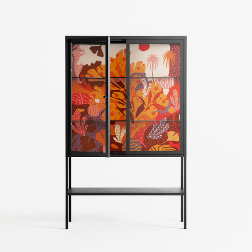 A Bridge Across Time - Loft Cabinet - Nick Liefhebber - Antracite - Clear glass