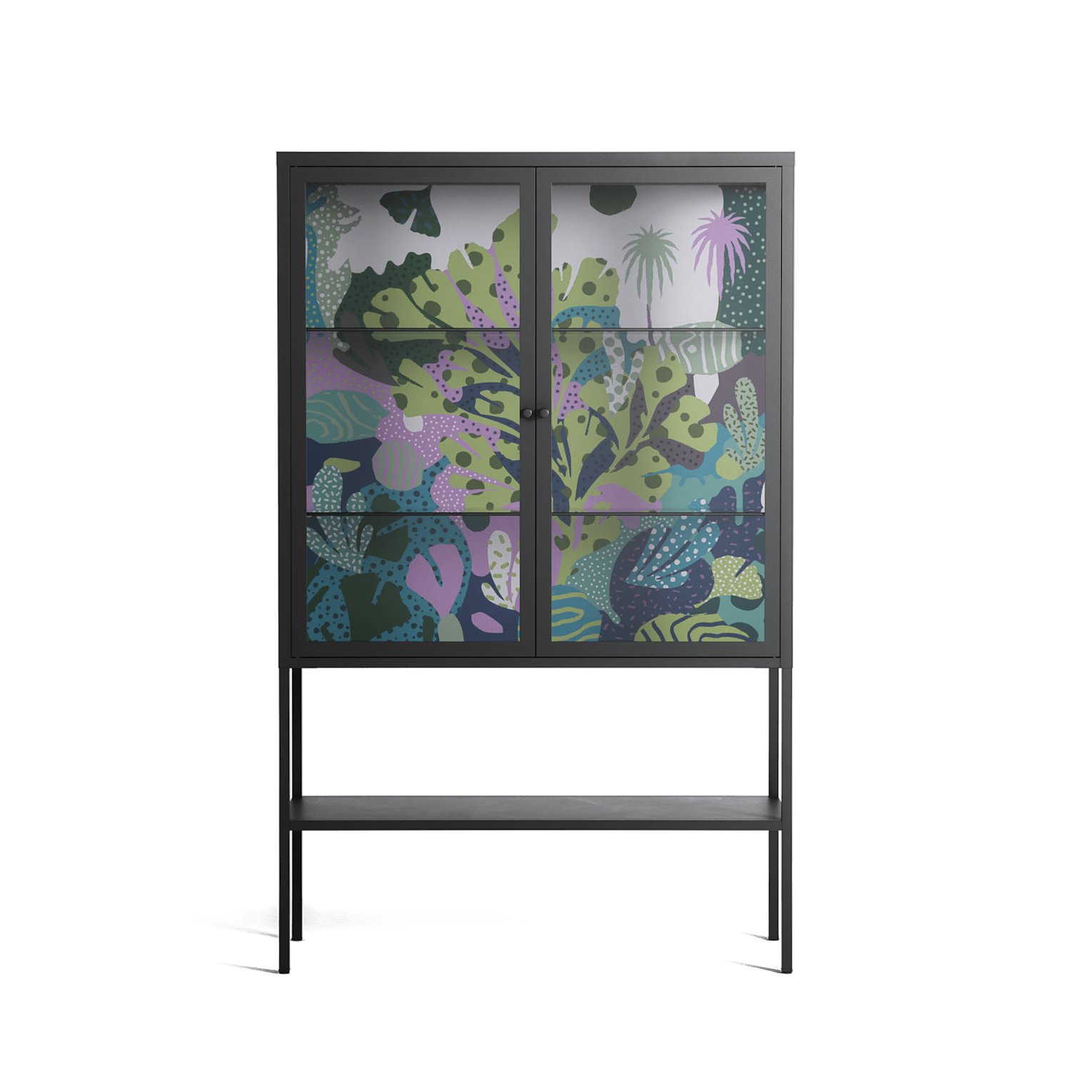 A Bridge Across Time 2 - Loft Cabinet - Nick Liefhebber - Antracite - Clear glass