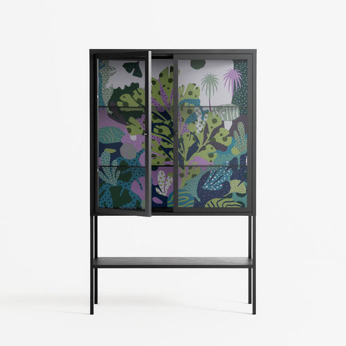 A Bridge Across Time 2 - Loft Cabinet - Nick Liefhebber - Antracite - Clear glass