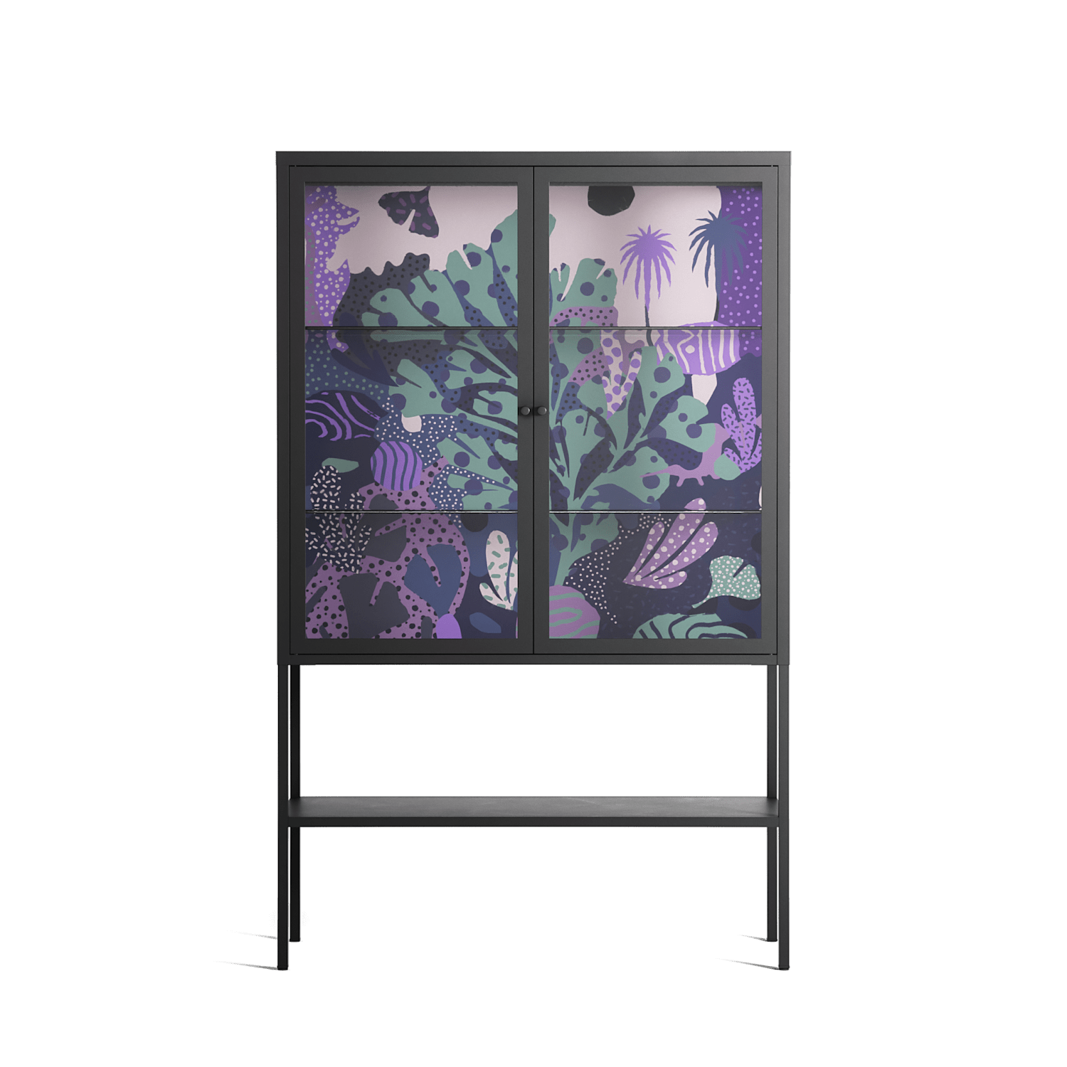 A Bridge Across Time 3 - Loft Cabinet - Nick Liefhebber - Antracite - Clear glass