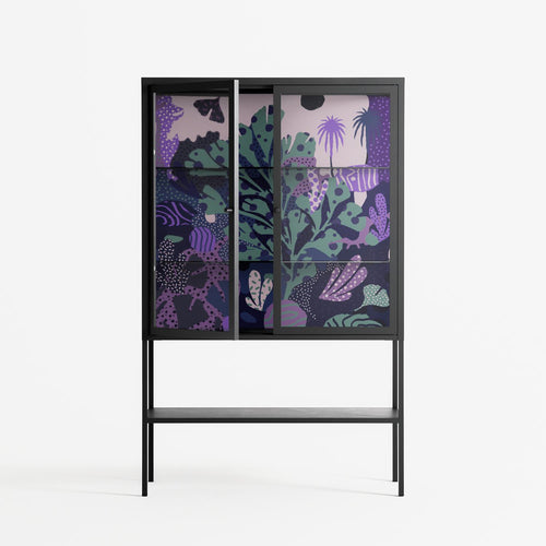 A Bridge Across Time 3 - Loft Cabinet - Nick Liefhebber - Antracite - Clear glass