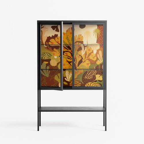 A Bridge Across Time 4 - Loft Cabinet - Nick Liefhebber - Antracite - Clear glass