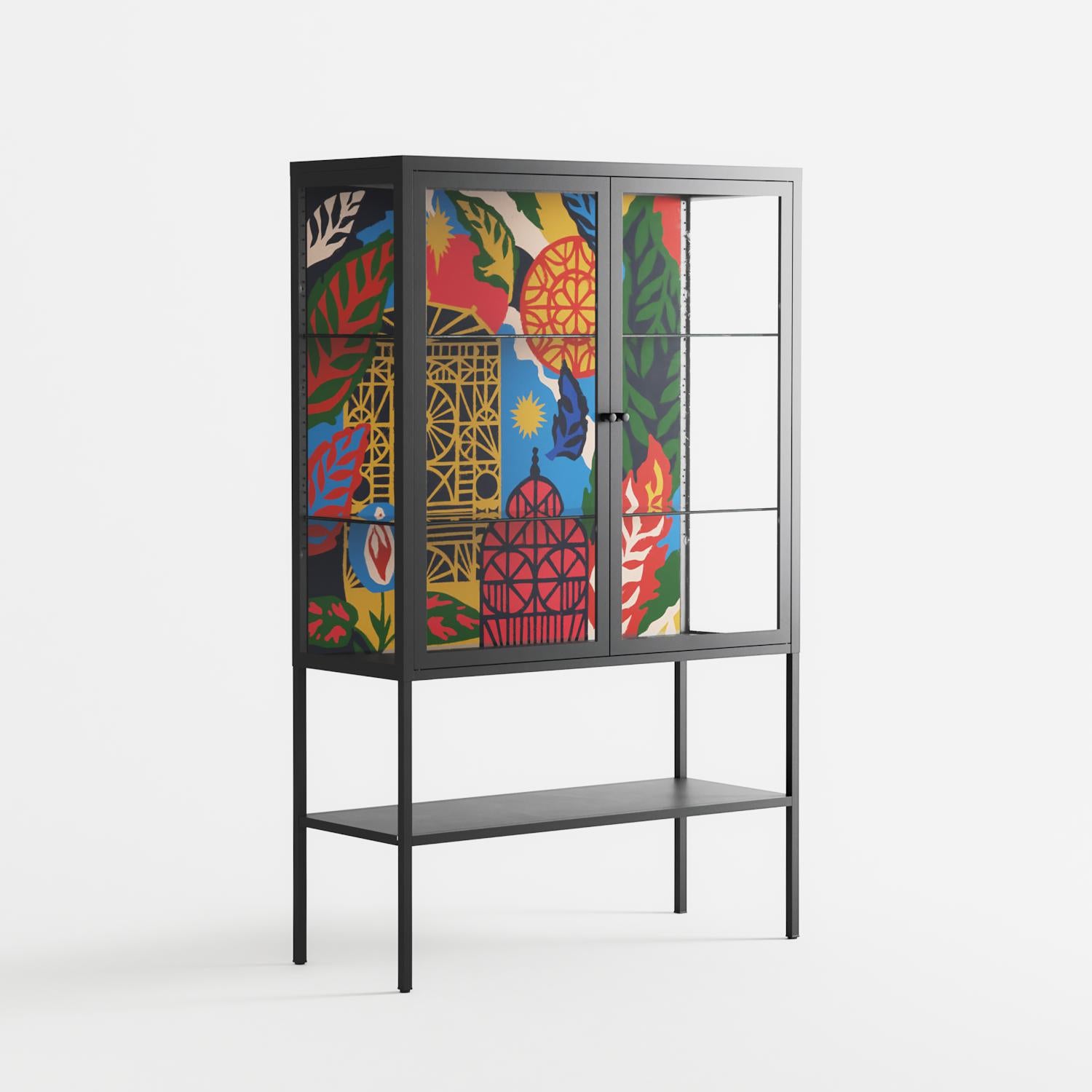 The Towering Hall Full Of Light - Loft Cabinet - Nick Liefhebber - Antracite - Clear glass