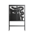 Black Cat - Loft Cabinet - Konrad Blaszczyk - Antracite - Clear glass