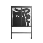 Black Cat - Loft Cabinet - Konrad Blaszczyk - Antracite - Clear glass