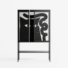 Black Cat - Loft Cabinet - Konrad Blaszczyk - Antracite - Clear glass