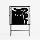 Black Cat - Loft Cabinet - Konrad Blaszczyk - Antracite - Clear glass