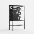 Black Cat - Loft Cabinet - Konrad Blaszczyk - Antracite - Clear glass