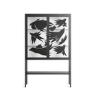 Black Birds - Loft Cabinet - Konrad Blaszczyk - Antracite - Clear glass