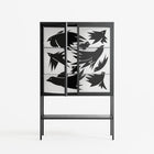 Black Birds - Loft Cabinet - Konrad Blaszczyk - Antracite - Clear glass