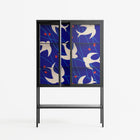Birds A - Loft Cabinet - Heather Zhou - Antracite - Clear glass