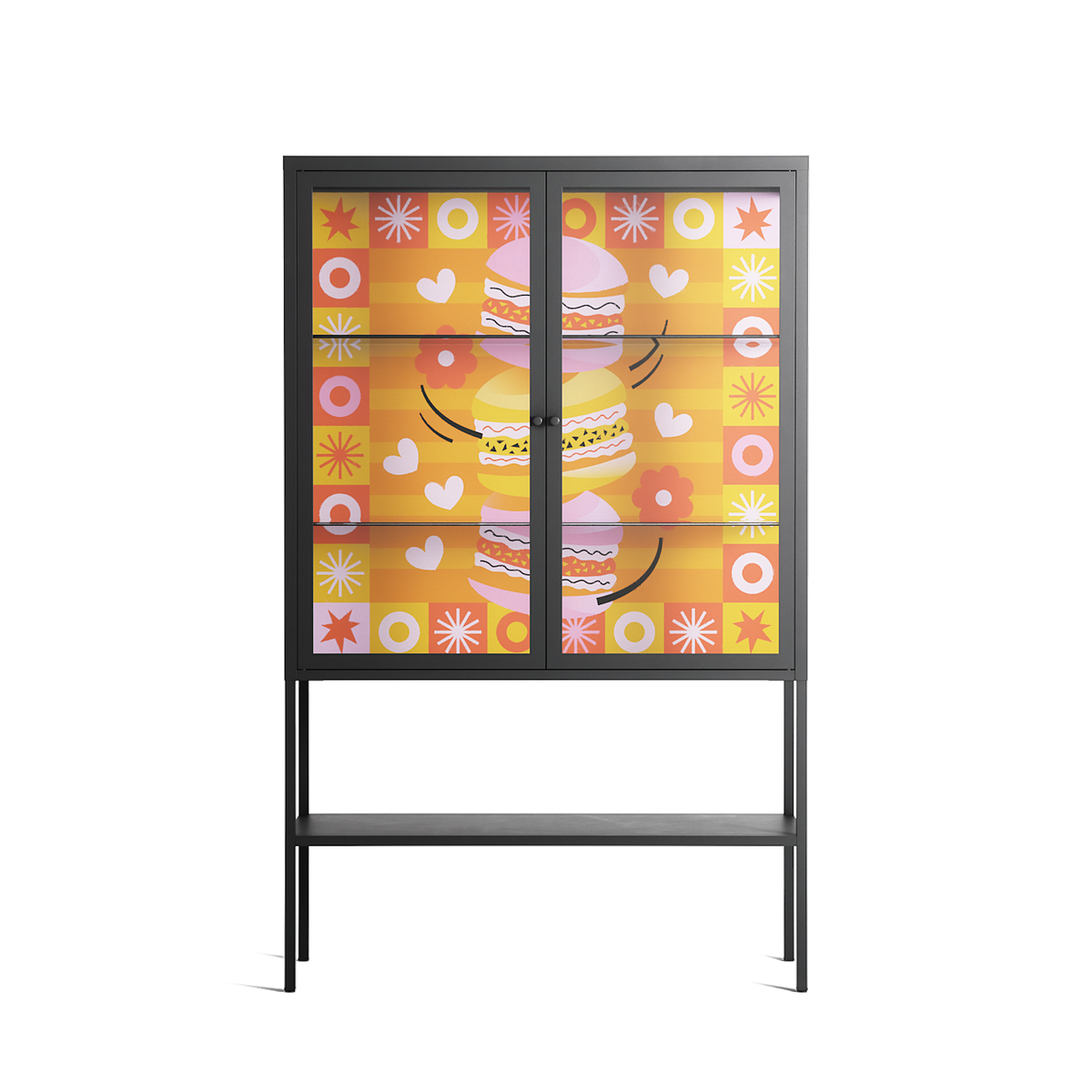 Cake - Loft Cabinet - Heather Zhou - Antracite - Clear glass