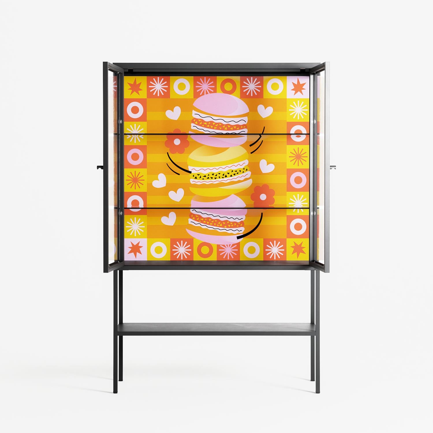 Cake - Loft Cabinet - Heather Zhou - Antracite - Clear glass