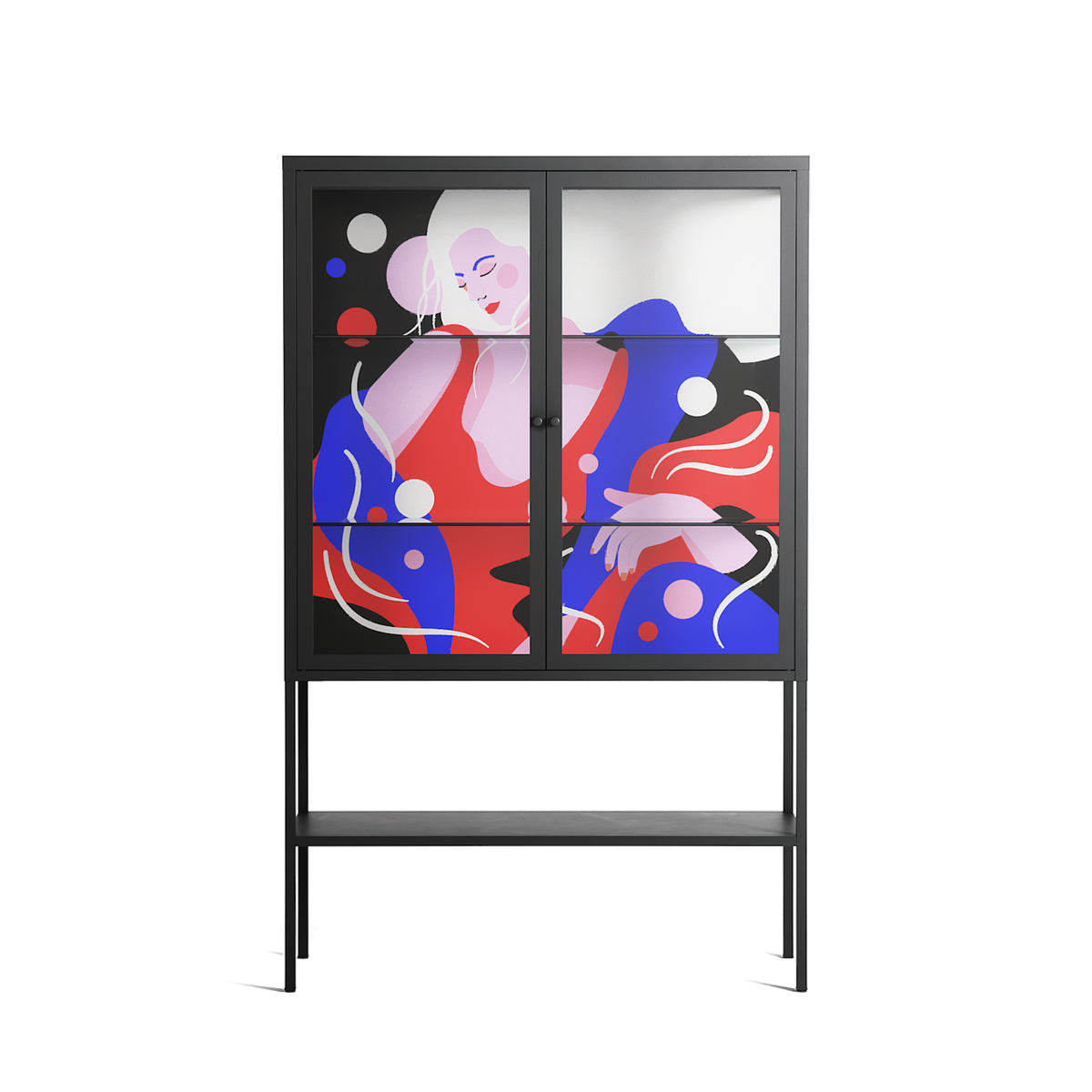 Dream - Loft Cabinet - Heather Zhou - Antracite - Clear glass