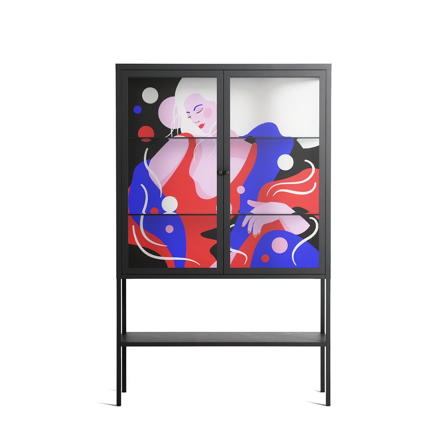 Dream - Loft Cabinet - Heather Zhou - Antracite - Clear glass