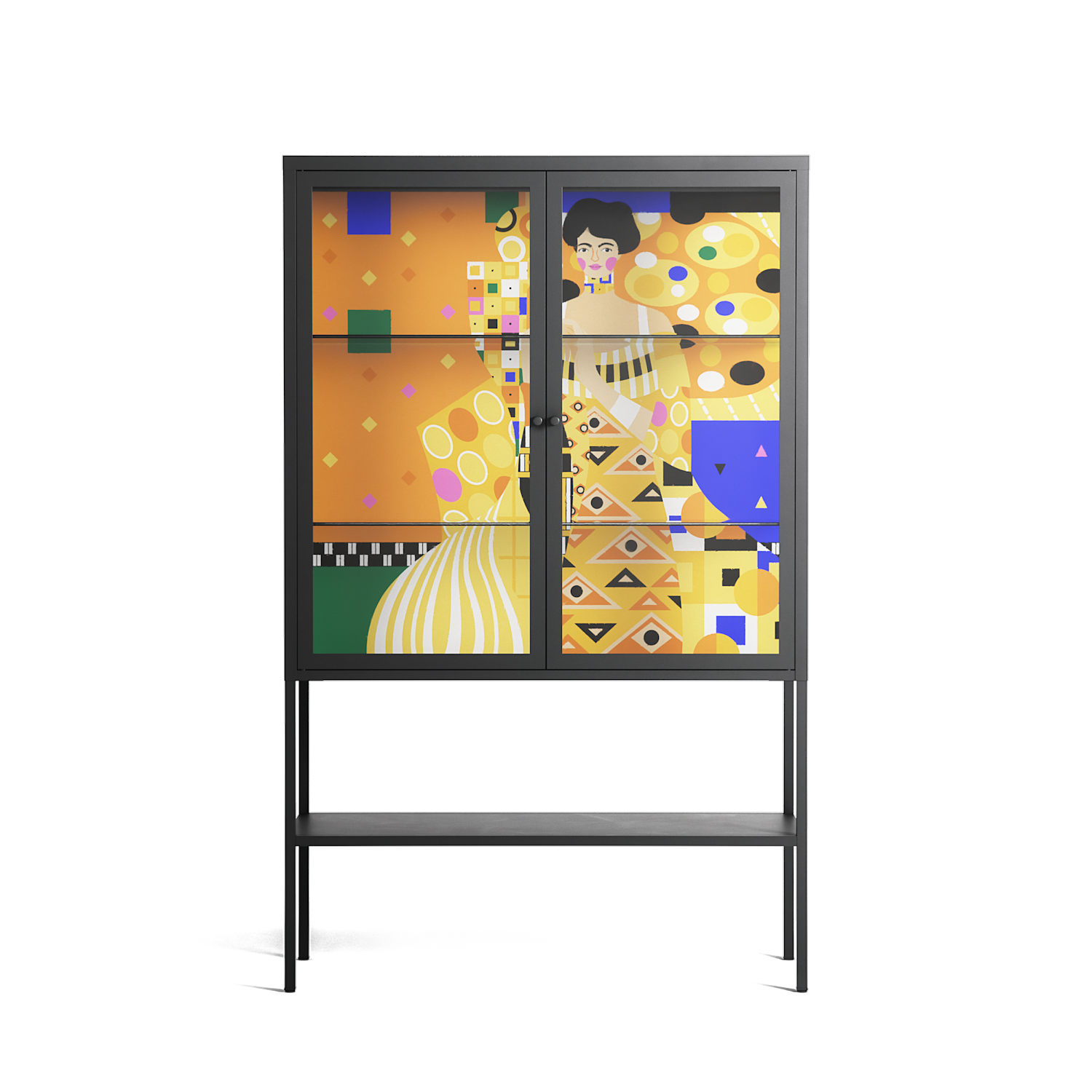 Klimt - Loft Cabinet - Heather Zhou - Antracite - Clear glass