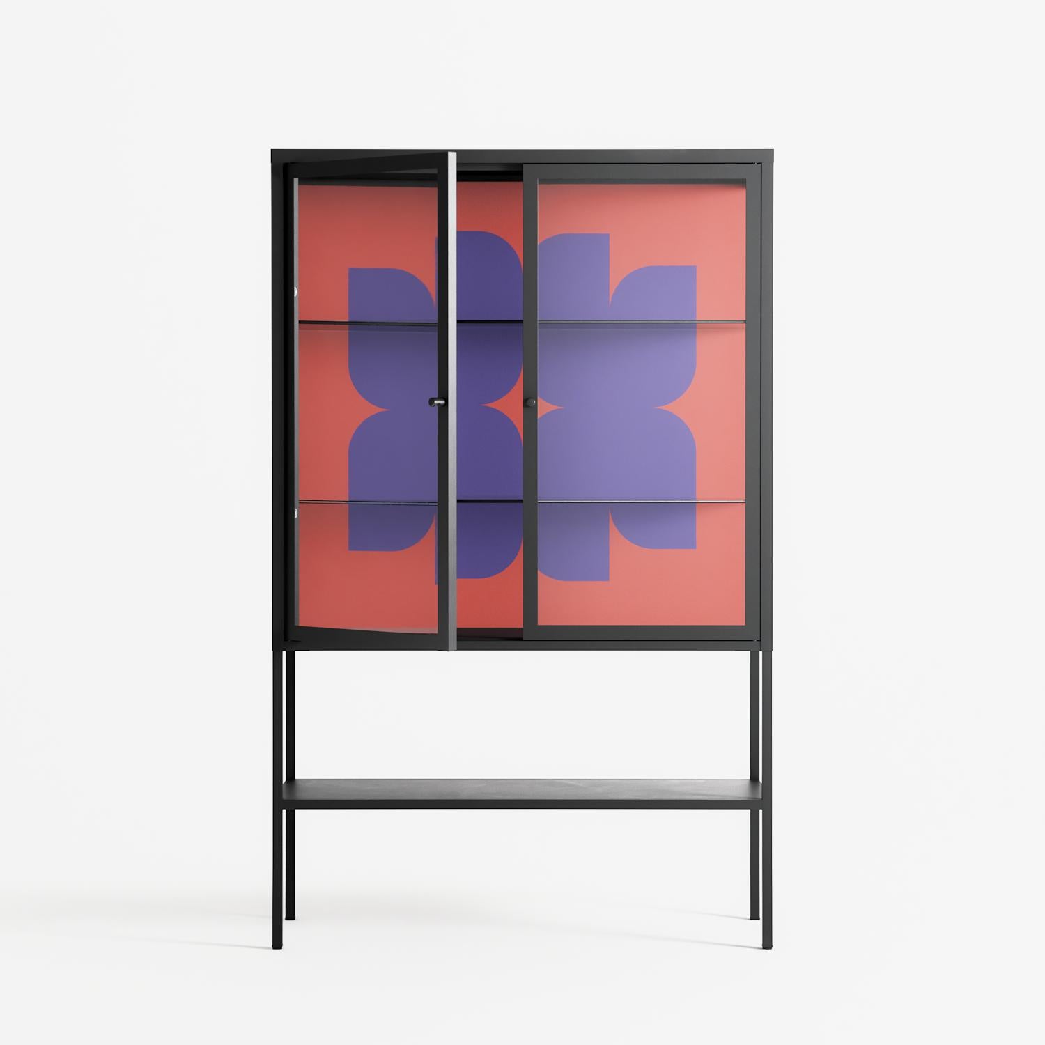 Stella - Loft Cabinet - Linus Lohoff - Antracite - Clear glass