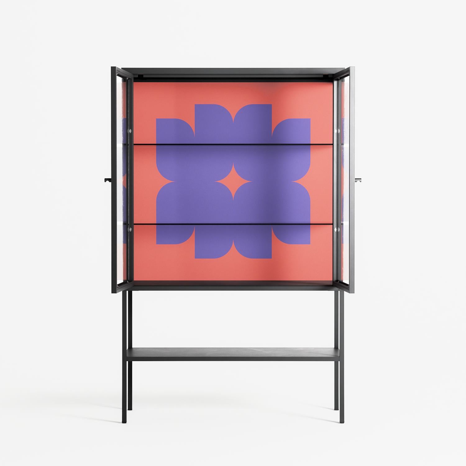 Stella - Loft Cabinet - Linus Lohoff - Antracite - Clear glass