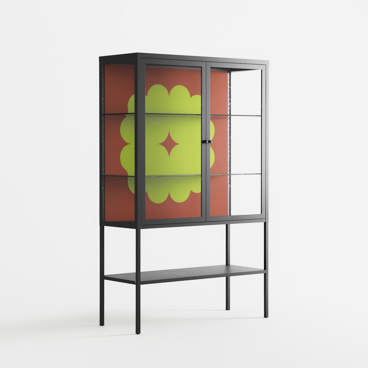 Fernis - Loft Cabinet - Linus Lohoff - Antracite - Clear glass