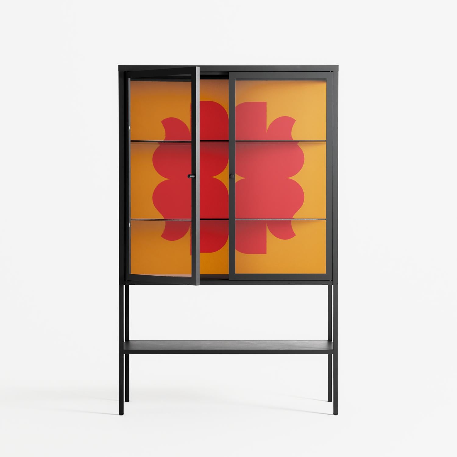 Phonix - Loft Cabinet - Linus Lohoff - Antracite - Clear glass