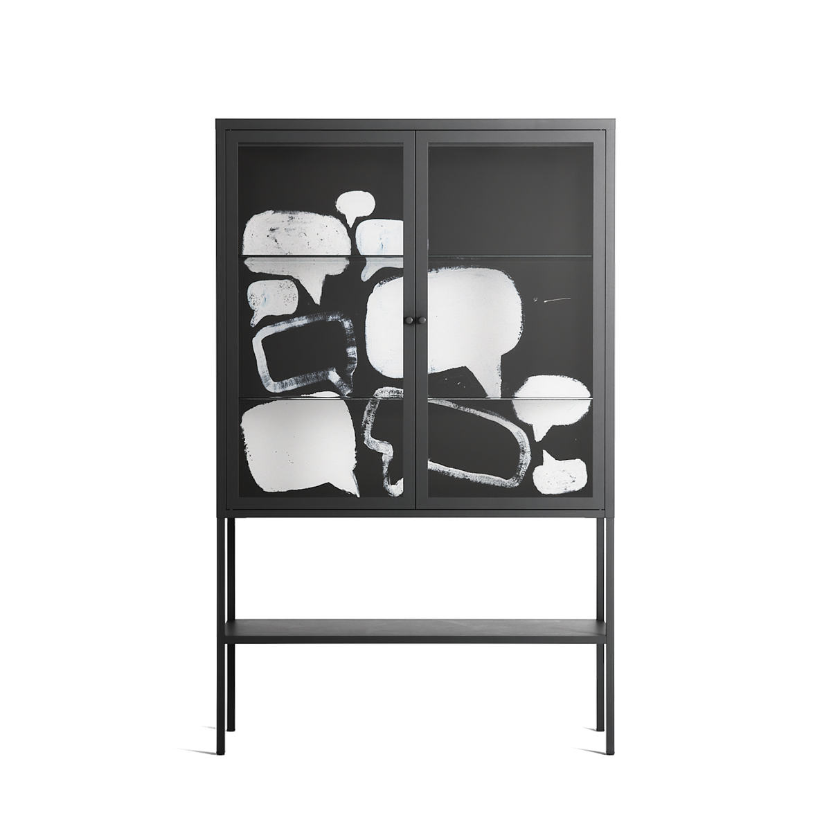 Talk Less Say More - Loft Cabinet - Ciara Wade - Antracite - Clear glass