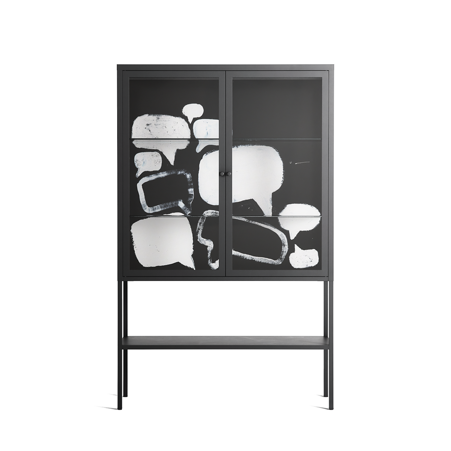 Talk Less Say More - Loft Cabinet - Ciara Wade - Antracite - Clear glass