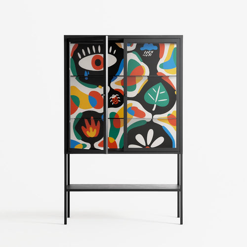 Alive - Loft Cabinet - Vratislav Pecka - Antracite - Clear glass