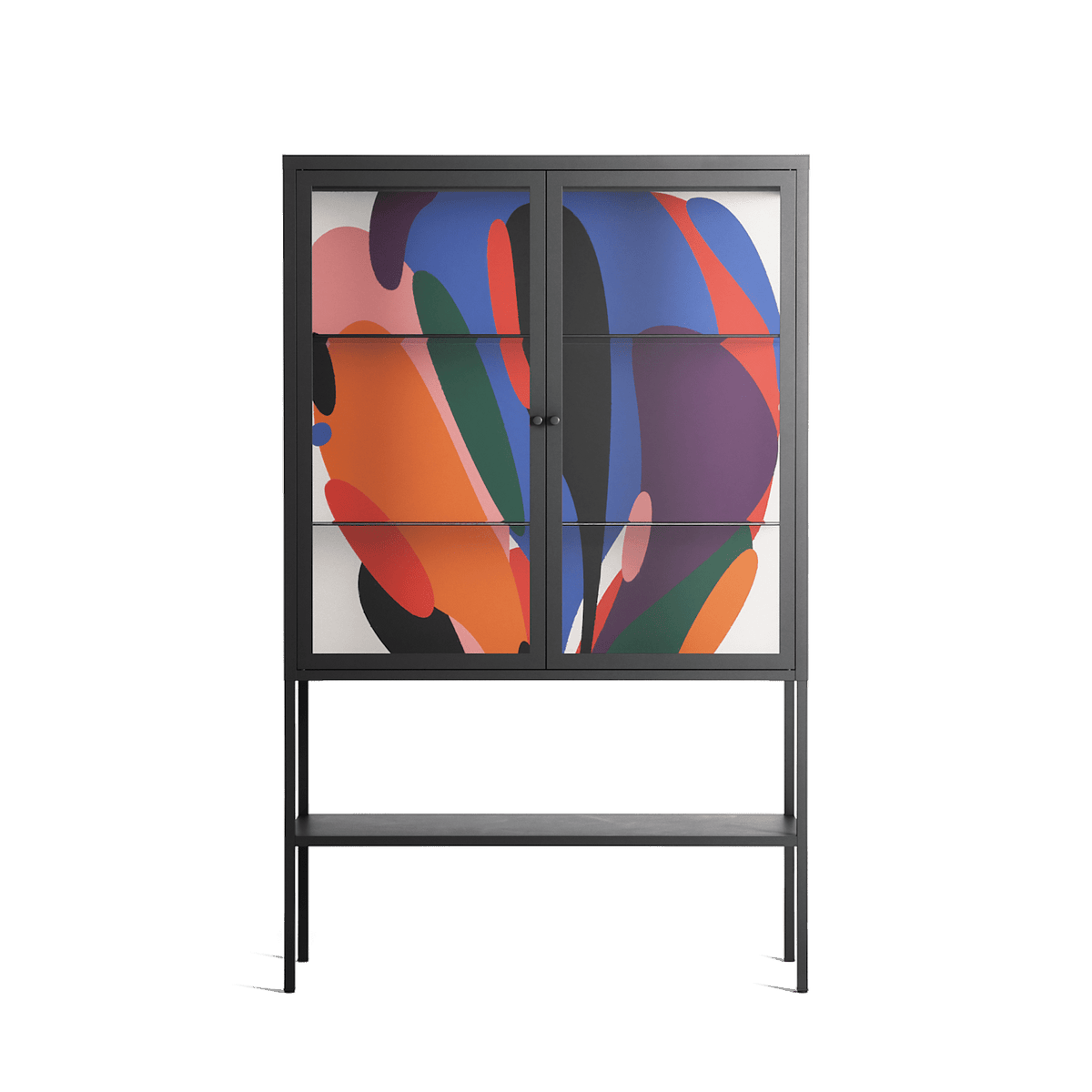 Balloons - Loft Cabinet - Vratislav Pecka - Antracite - Clear glass