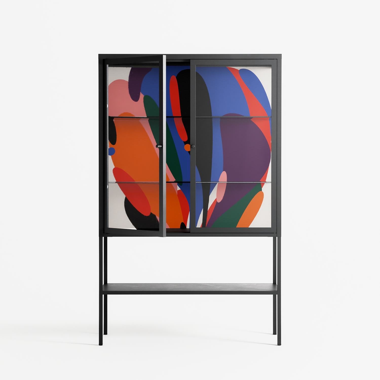 Balloons - Loft Cabinet - Vratislav Pecka - Antracite - Clear glass