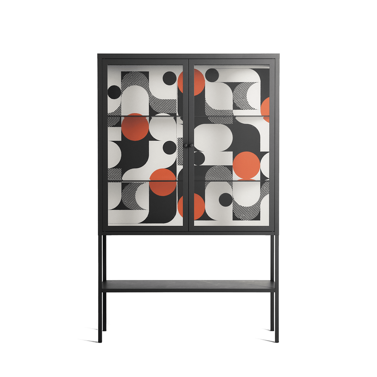 Conserto - Loft Cabinet - Vratislav Pecka - Antracite - Clear glass