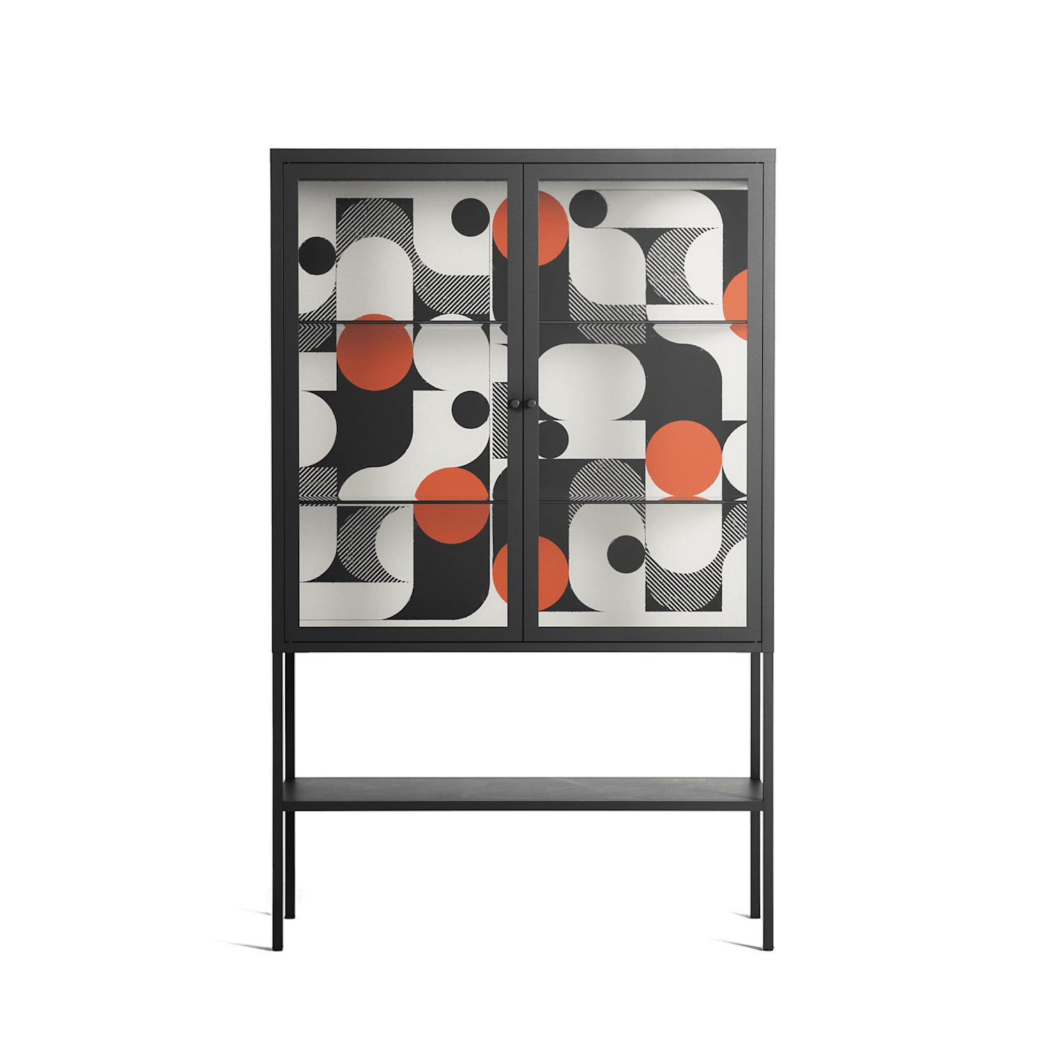 Conserto - Loft Cabinet - Vratislav Pecka - Antracite - Clear glass