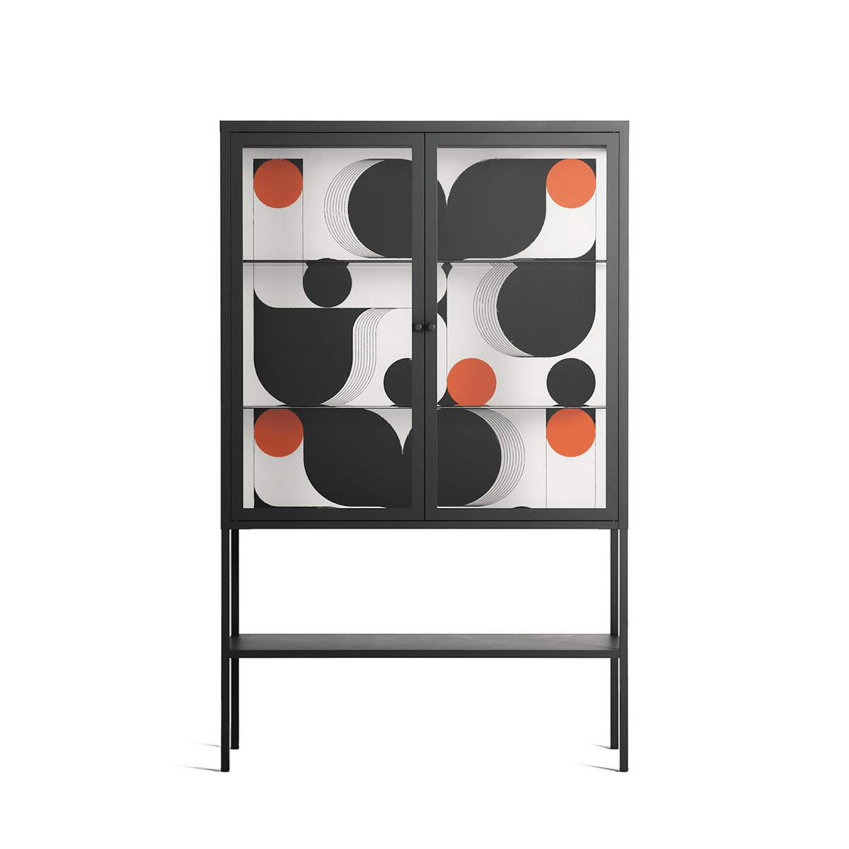 Conserto2 - Loft Cabinet - Vratislav Pecka - Antracite - Clear glass
