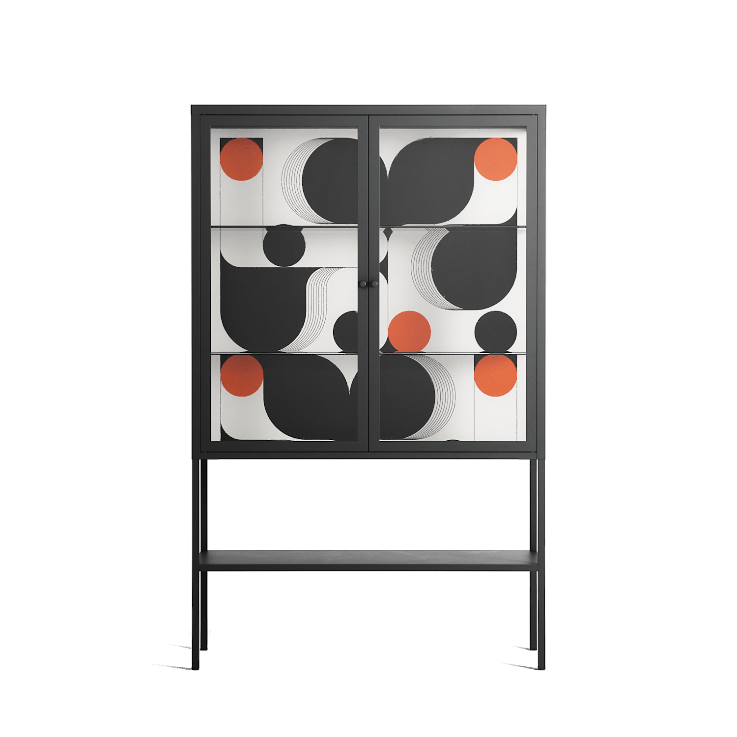 Conserto2 - Loft Cabinet - Vratislav Pecka - Antracite - Clear glass