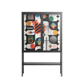 Connections - Loft Cabinet - Vratislav Pecka - Antracite - Clear glass