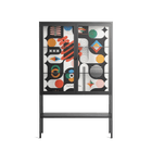Connections - Loft Cabinet - Vratislav Pecka - Antracite - Clear glass