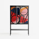 Fuerte - Loft Cabinet - Vratislav Pecka - Antracite - Clear glass