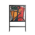 Misplaced - Loft Cabinet - Vratislav Pecka - Antracite - Clear glass