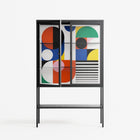 Murano - Loft Cabinet - Vratislav Pecka - Antracite - Clear glass