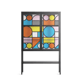 Palette - Loft Cabinet - Vratislav Pecka - Antracite - Clear glass
