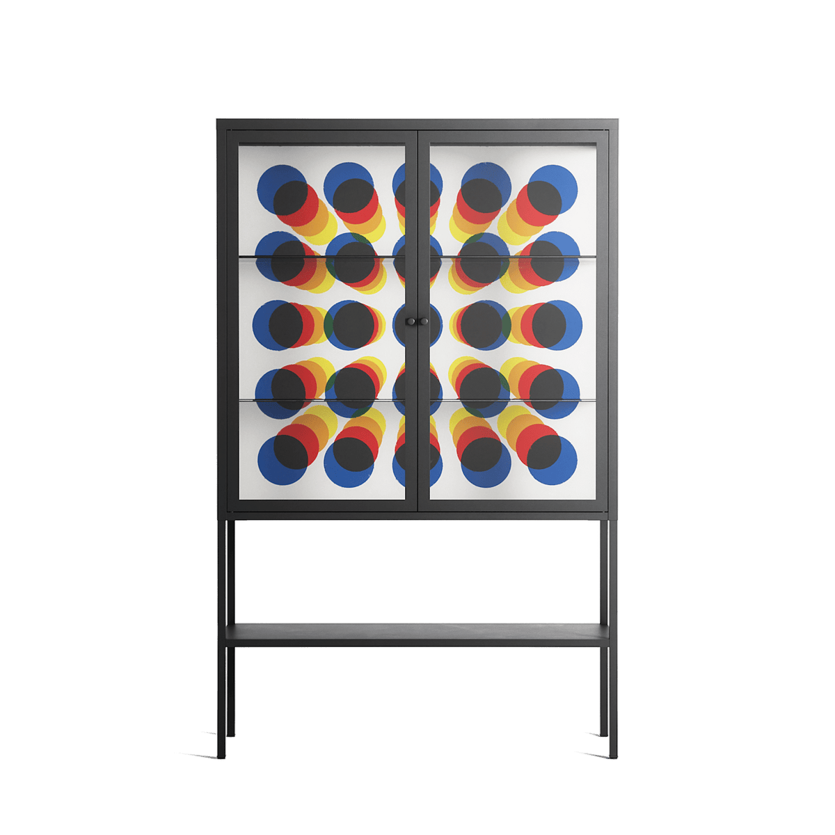 Perspektiva - Loft Cabinet - Vratislav Pecka - Antracite - Clear glass