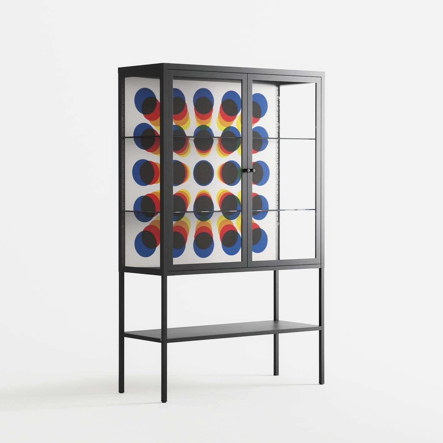 Perspektiva - Loft Cabinet - Vratislav Pecka - Antracite - Clear glass