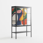 Spilled Paint - Loft Cabinet - Vratislav Pecka - Antracite - Clear glass