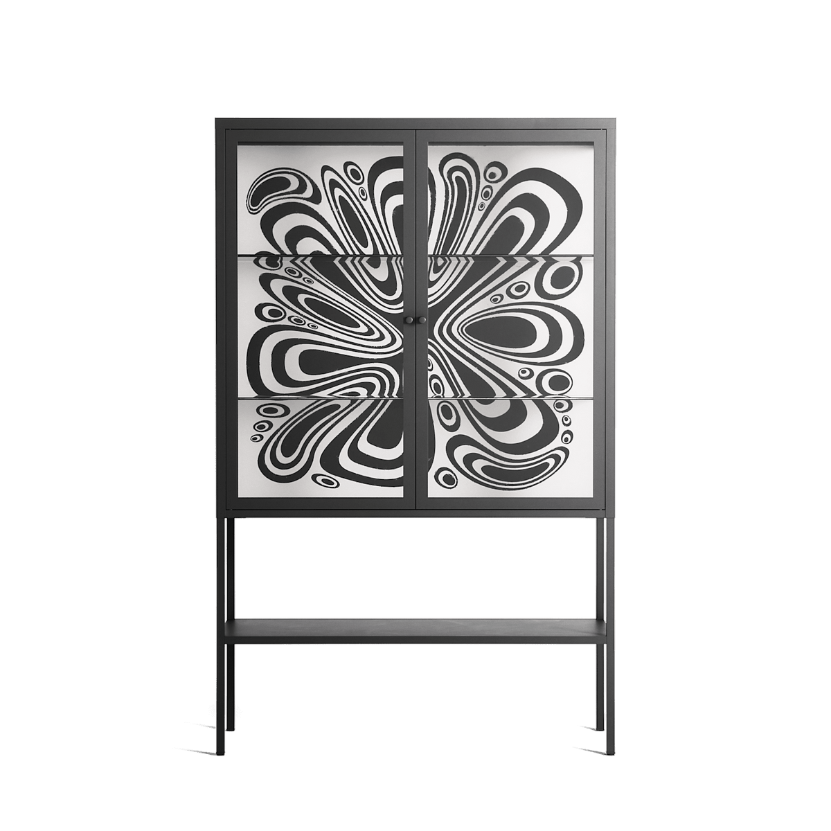 Splash of black - Loft Cabinet - Vratislav Pecka - Antracite - Clear glass