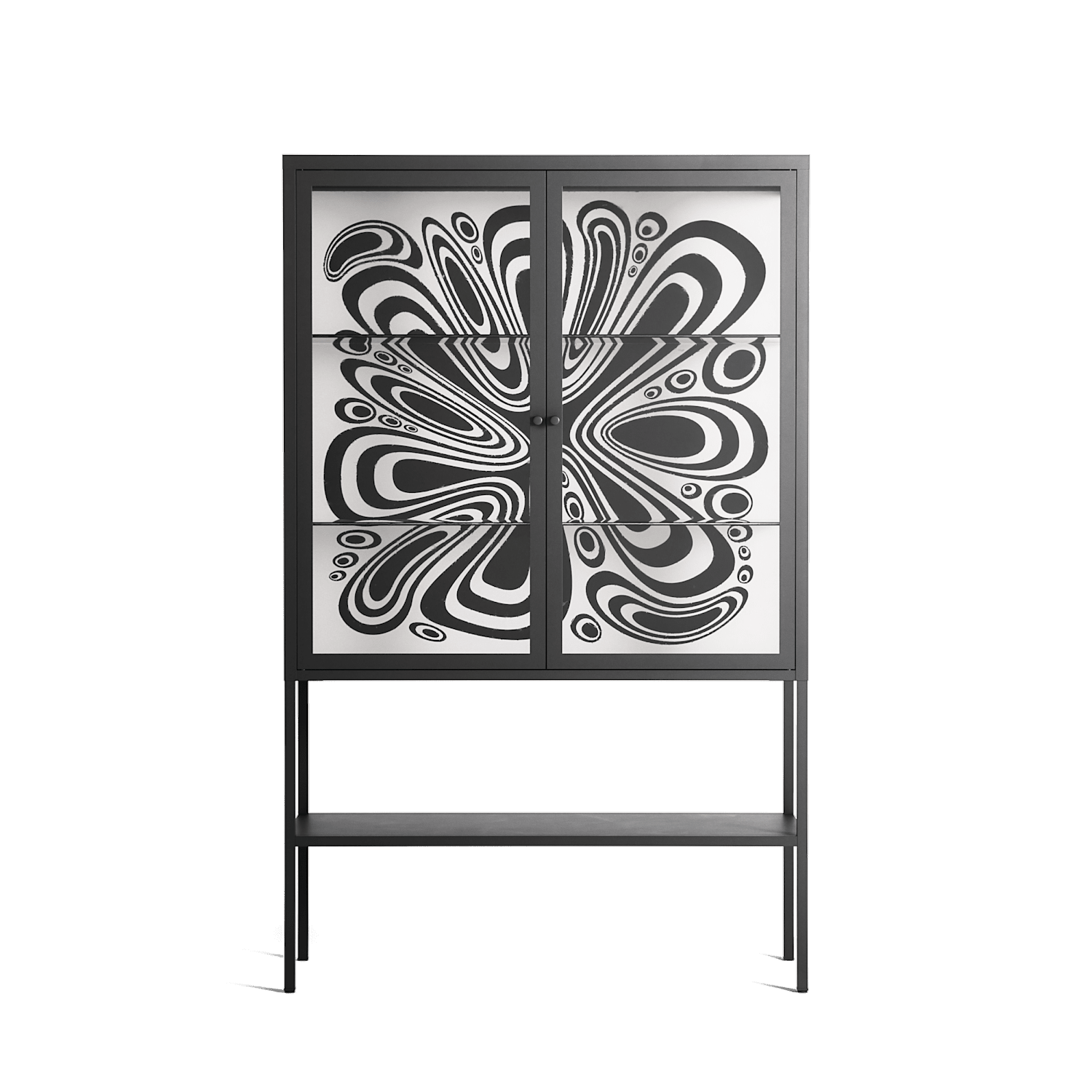 Splash of black - Loft Cabinet - Vratislav Pecka - Antracite - Clear glass